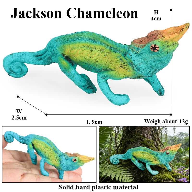 Oenux New Simulation Wild Reptile Animals Action Figures Lizard Model Figurines Kids Education Congnitive Scene Decoration Toy