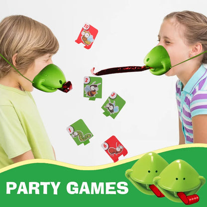 Frog Lizard Mask Wagging Tongue Lick Cards Board Games for Children Family Party Toys Antistress Funny Desktop Puzzle Game Toys