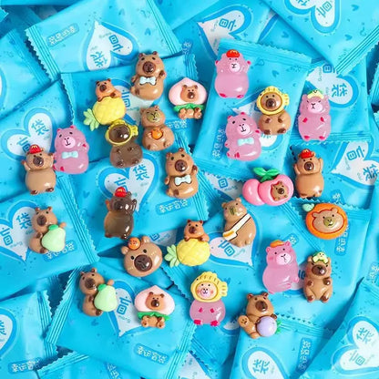 10pcs Cartoont Capybara Blind Bag Simulation Animal Model Toy Mini Blind Box Toy Miniature Animal Surprise Blind Bag Kid Gift