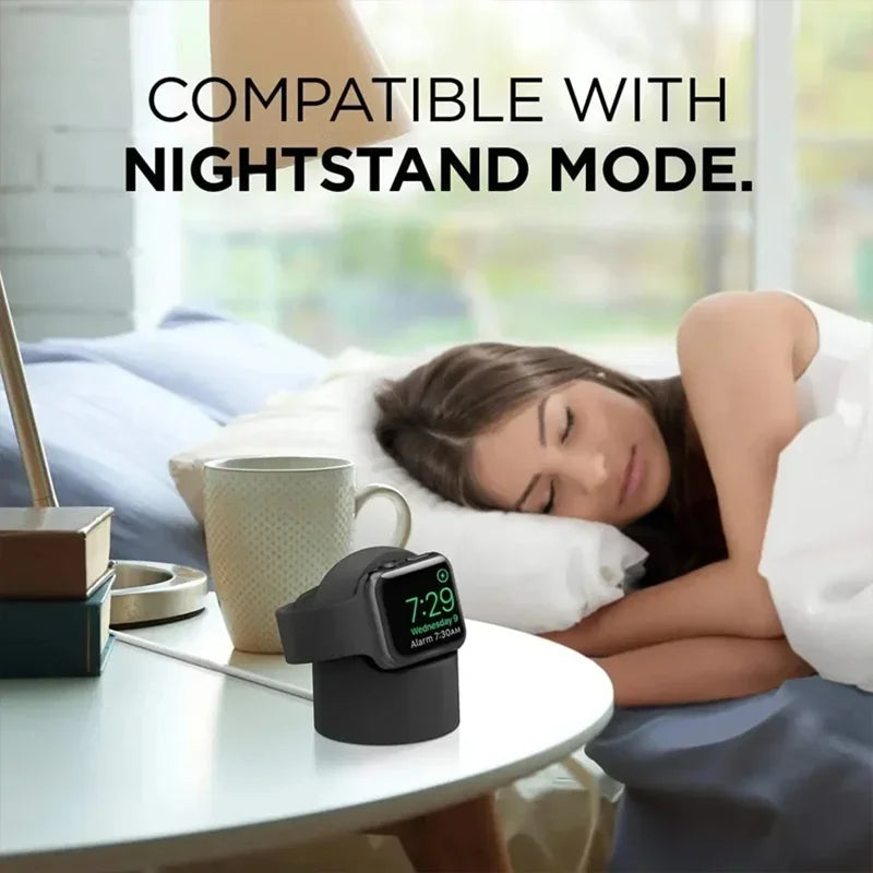 Charger Stand For Apple Watch Series 9 8 Ultra 7 6 5 SE 4 3 2 Charger Dock Station Silicone Bracket Iwatch Charging Cable Holder