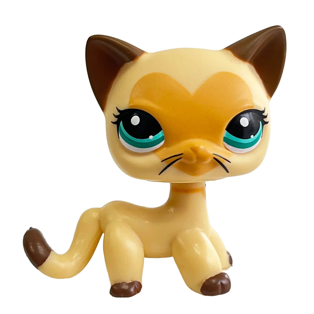 Rare pet toy Mini Stands Short Hair Kitten Old Figures Collection Original Bobble head toy lps