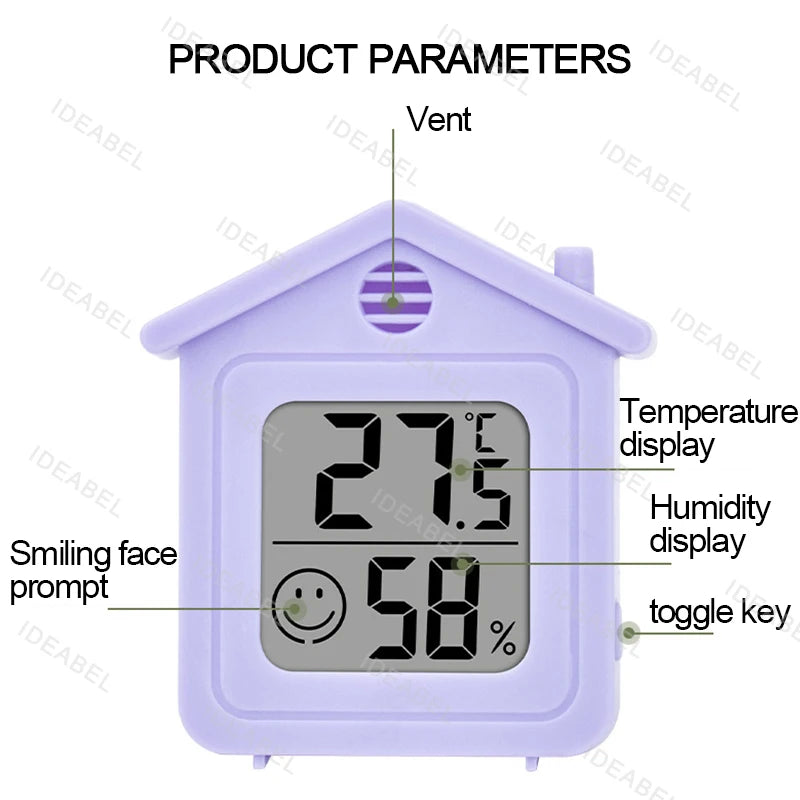 Indoor Mini Temperature and Humidity Meter, Bedroom Temperature Meter, Portable Electronic Digital Display, Humidity and Tempera