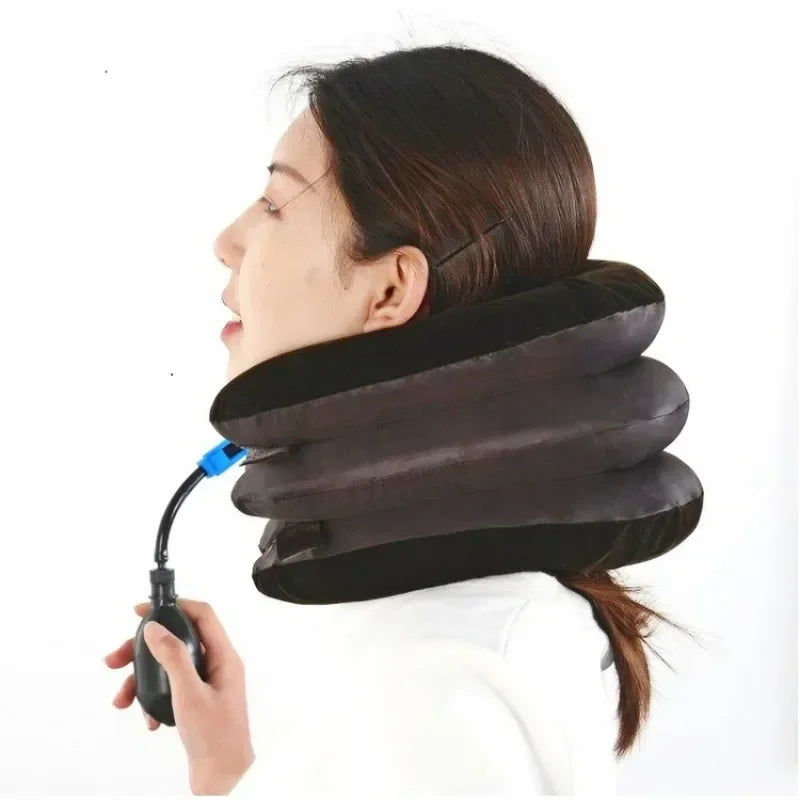 Inflatable Air Cervical Traction Neck Stretcher - 1 Tube Orthopedic Pillow Collar Pain Relief Medical Tractor