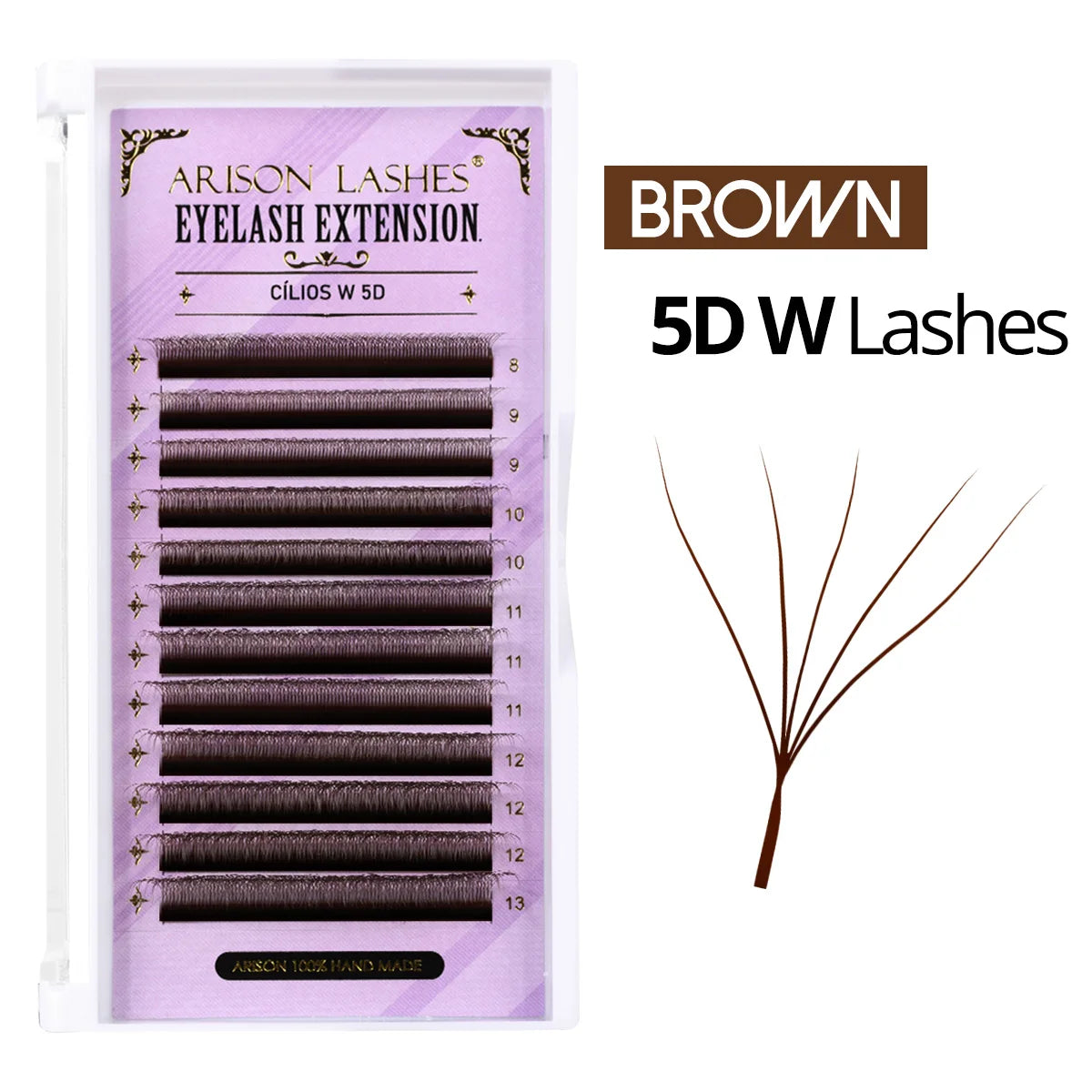 ARISON 3D/4D/5D/6D W-Shape Eyelashes Extension Premade Volume Fans YY-shape Lashes Faux Mink Soft Easy Faning Natural Lash