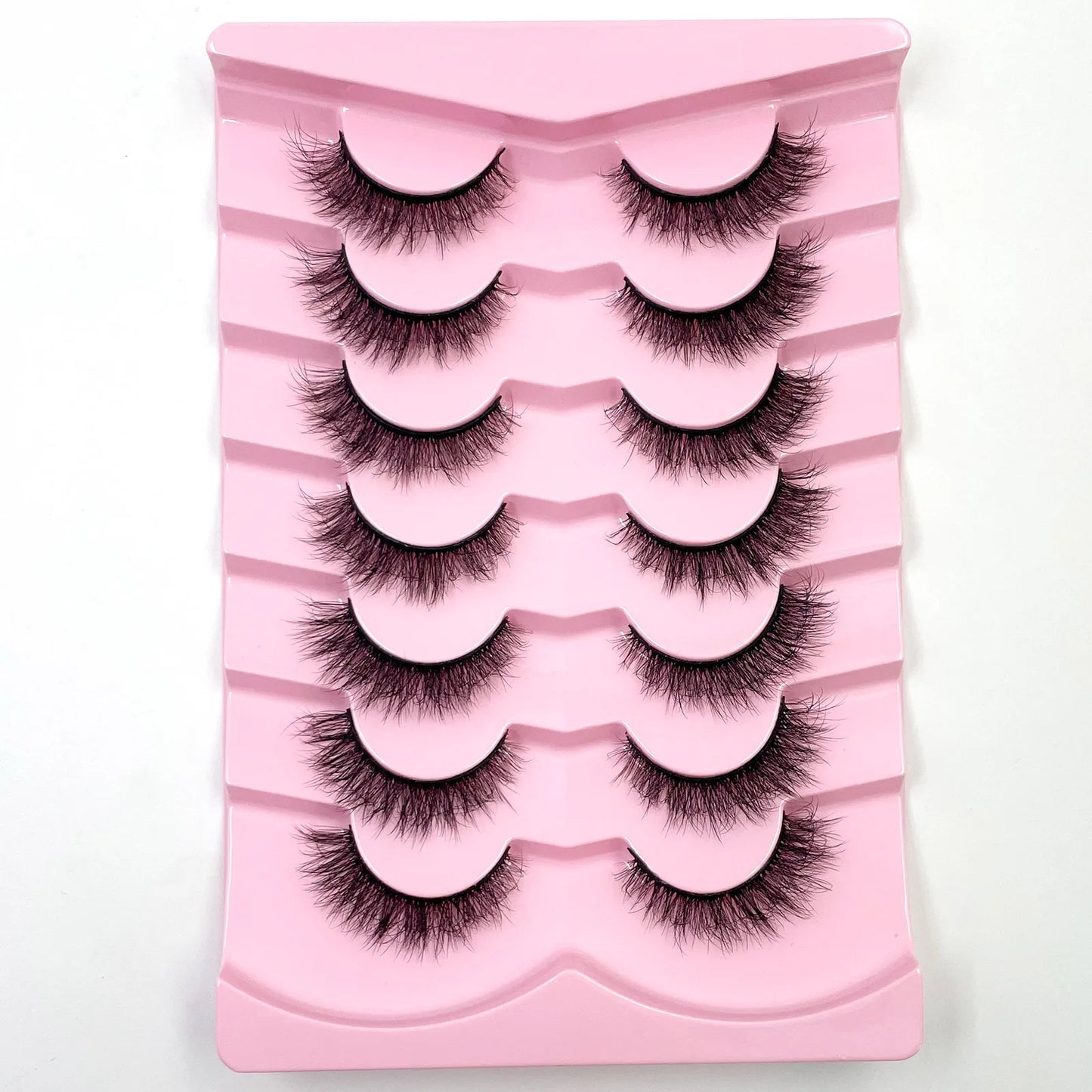 New 7 pairs of thick, 3D simulation mink fur fake eyelashesshort, dramatic fake eyelashes  wholesale full line fake eyelash make