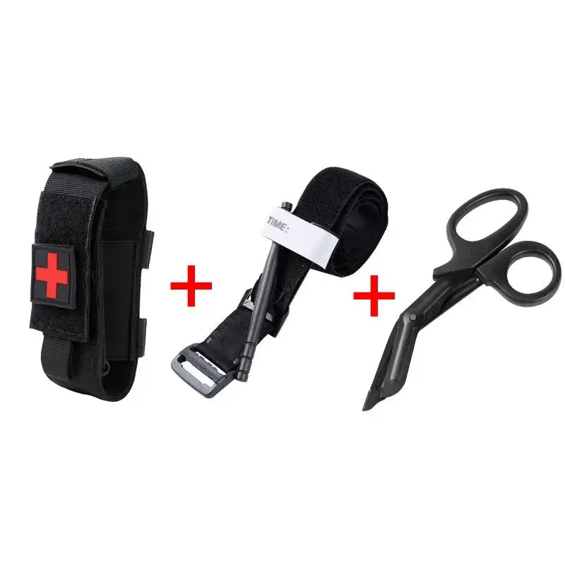 Tourniquet Outdoor Survival Combat Tourniquet Rotary Medical Emergency Strap Outdoor Camping Explore Scissors Pack Set