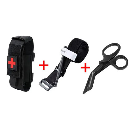 Tourniquet Outdoor Survival Combat Tourniquet Rotary Medical Emergency Strap Outdoor Camping Explore Scissors Pack Set