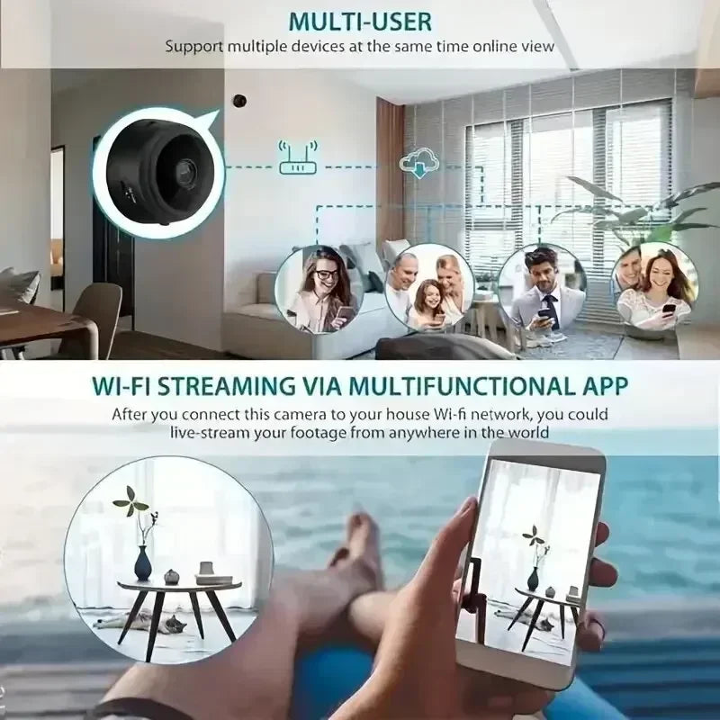 Mini A9 WiFi 1080P HD Security Camera Wireless Monitoring Security Protection Remote Monitor Surveillance Camcorders Smart Home