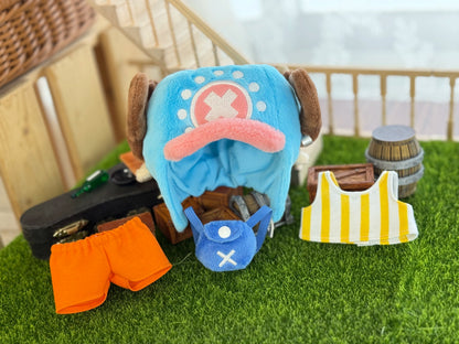 Doll labubu Clothes Accessories Luffy Choba Roronoa Zoro Doll Set Mini Plush Doll Clothing Fashion Doll Accessories Decoration