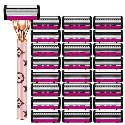 6-layer Blade Women Manually Change The Head To Shave Shaving Knife Shaver Armpit Retreat Private Part Hair Removal Artifact