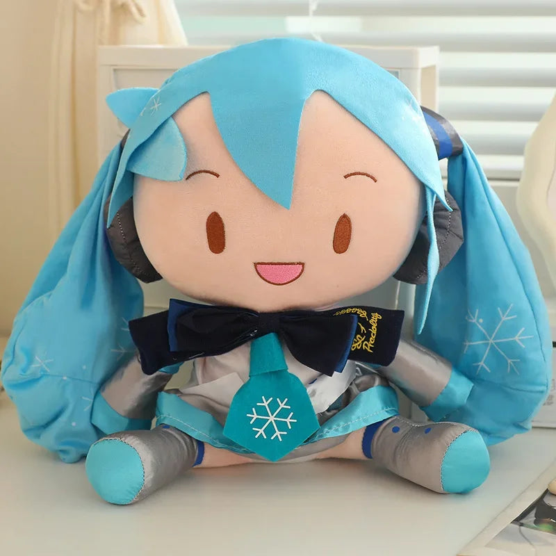 32cm Cute Hatsune Miku Plush Toy Kawaii Anime Miku With Bow High Quality Plushies Home Decor Soothing Plushie Birthday Gift Girl