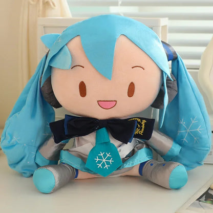 32cm Cute Hatsune Miku Plush Toy Kawaii Anime Miku With Bow High Quality Plushies Home Decor Soothing Plushie Birthday Gift Girl