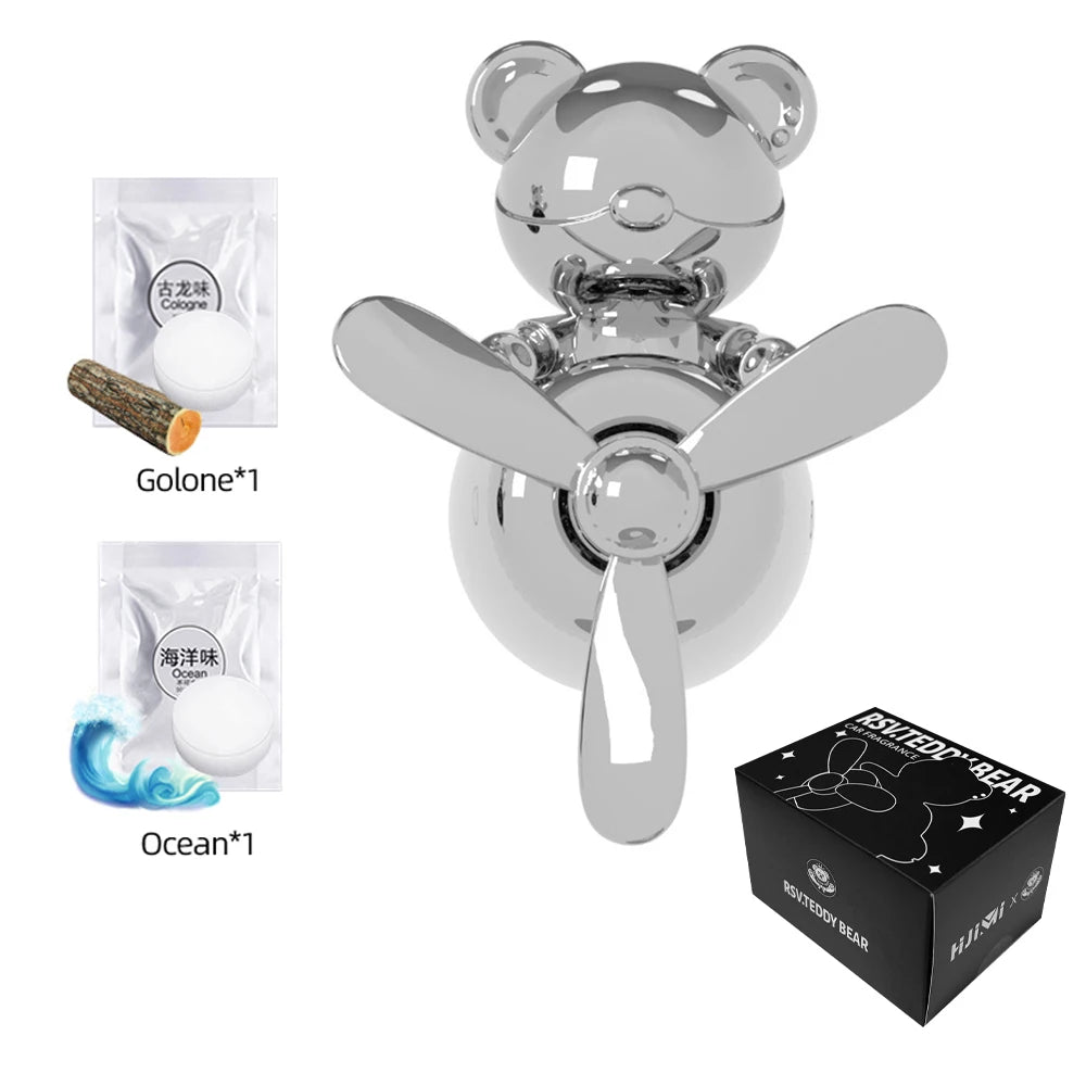 Cool Bear Pilot Car Air Freshener Rotating Propeller Air Outlet Perfume Fragrance Flavoring 자동차 공기 청정기 Accessories 방향제 차량용