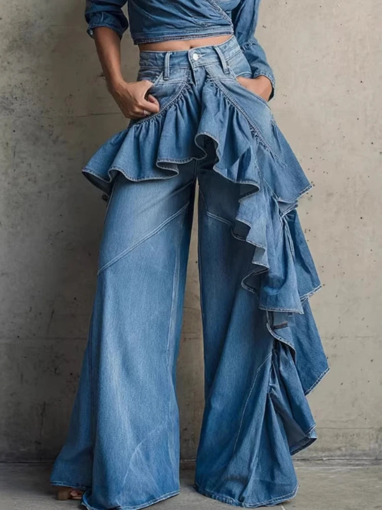 High-Waist Baggy Wide-Leg Jeans
