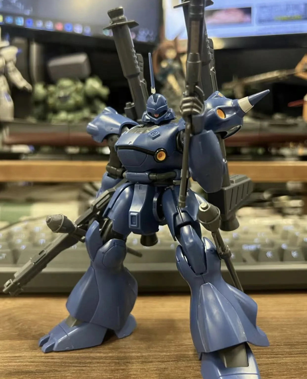 HG 1/144 Kampfer MS-18E Assembly Model Kit Action Figure Boy Puzzle Toy Gift Desktop Decoration With Water Sticker Collectible