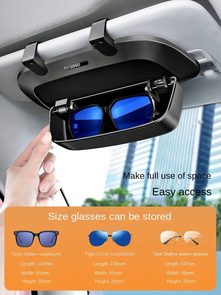 Car glasses case, sun visor, multifunctional car sunglasses holder, in-car glasses clip, modified storage box