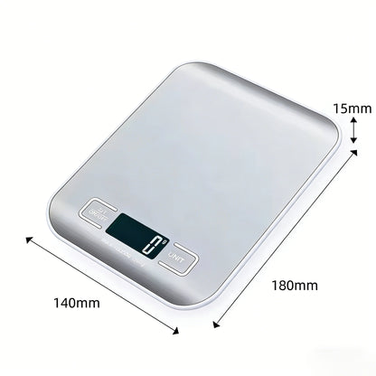 Digital Kitchen Scale LED Display 5kg/1g Stainless Steel Panel Electronic Scales Home Jewelry Food Snacks Weighing Baking Tools