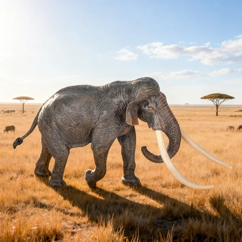 Oenux African Wild Animals Elephant Model Simulation Big Mammoth Action Figures Figurine PVC Educational Toy For Kids Gift