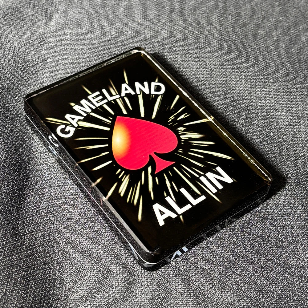Acrylic Crystal Exquisite Poker Dealer Puck Button Code ”ALL IN" Entertainment Game Board Table Accessories
