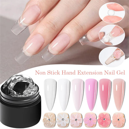 2/3pcs Clear Non-Stick Hand Extension Gel Nail Polish Set 3D Shaping/Sculpting/Carving UV/LED Gel Jelly Hard Gel Manicure DIY