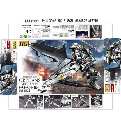MAX HG 1/144 Barbatos 4th Form Mobile Suit Iron-Blooded Orphans Assembly Model Kit Action Figures Boys' Puzzle Toys Collectible