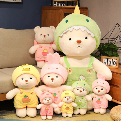 Kawaii Giant Bear Cosplay Panda Doll Creative Plush Toy Cartoon Zoo Animal Plushie Throw Pillow Birthday Xmas Gift Home Decor