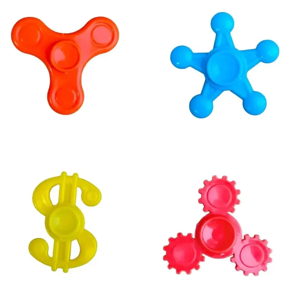 5-20pcs Mini Geometric Fingertip Gyro Plastic Rotation Toys Treat Kids Gifts Birthday Party Favor School Rewards Good Filler