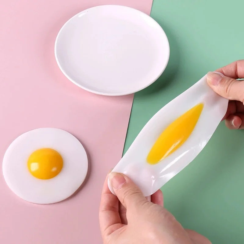 Funky Egg Squishy Ball Clear Squeeze Splat Ball Easter Basket Fillers Squishies Fun Toy Anxiety Reducer for Kids Adults