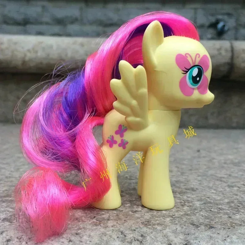 Original Hasbro My Little Pony Anime Figures Cute Twilight Sparkle Rainbow Fluttershy Pinkie Pie Rarity Collect Model Toy Gift