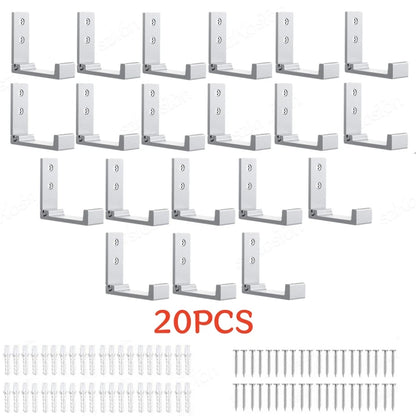 1/5/50pcs Folding Hooks Wall Door Clothes Hooks Aluminum Alloy Rustproof Wall Hanger Clothes Coat Towel Coat Hooks