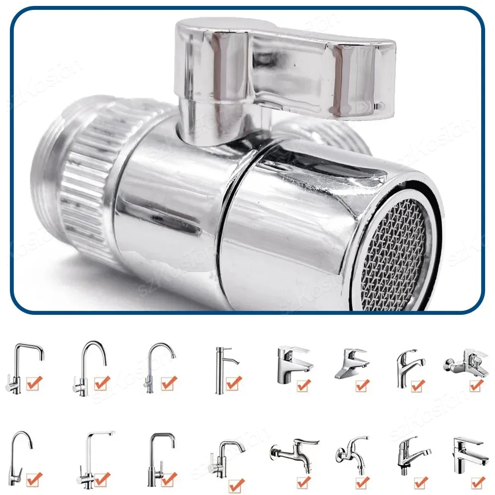 Faucet Switch Adapter Kitchen Sink Splitter Diverter Valve Water Tap Sprayer Connector Toilet Bidet Shower Bathroom Accessories