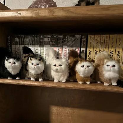 Lifelike Cat Plush Toy - Ultra-Soft Realistic Stuffed Animal | Valentine's Birthday Christmas Gift