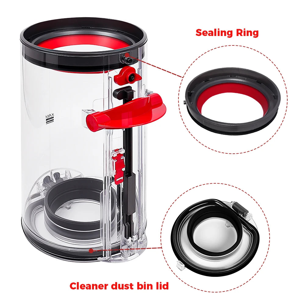 Dust Bin Canister and Hepa Filter Kit For Dyson V11 V15 SV14 SV15 SV22 Vacuum Cleaner Dust Bucket Rear Filter Parts Replacement