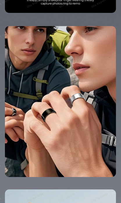 2025 Smart Ring Blood Pressure Heart Rate Sleep Monitoring Smartring IP68 & 5ATM Waterproof Multi-sport Mode Smartring Man Women