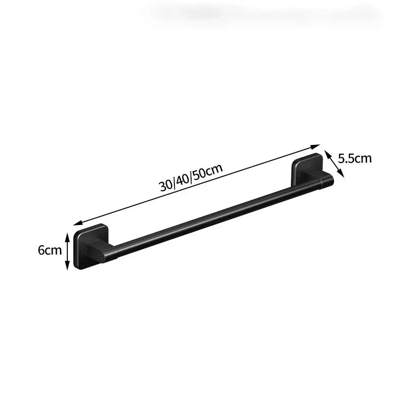 Bathroom Towel Rack Towel Holder Self-adhesive Bathroom Towel Rack Hooks  Bathroom Shelf Without Drilling Towelrack Bathroom