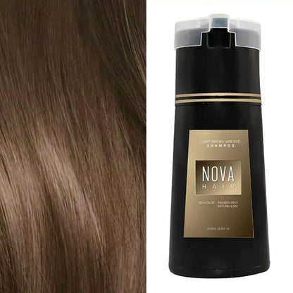 Nova Hair Dye Shampoo, Nova Hair Instant Dye Shampoo,Hair Dye Coloring  Shampoo For Gray Hair Long Lasting Nourish For Men Women