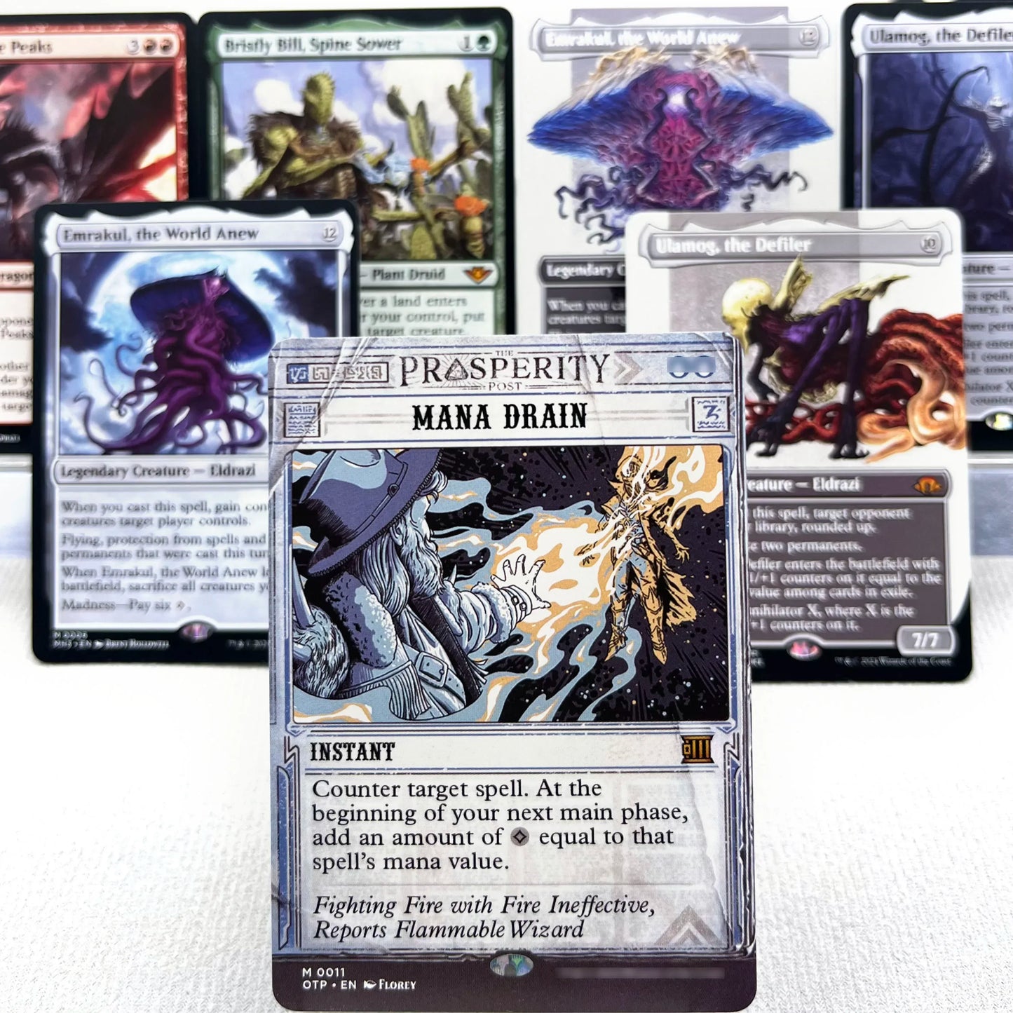 MH3 OTJ OTP HOLO7-Ⅰ04 Tcg cards  proxys Magical Ulamog,  the Defiler Bristly Bill, Spine Emrakul, the World Anew Gather
