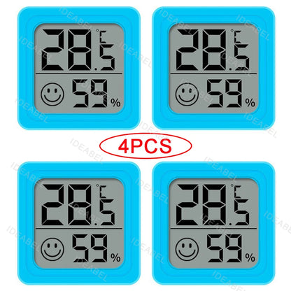4pcs Mini LCD Hygrometer Thermometer Indoor Household New Digital Temperature Humidity Meter Digital Display Wall Mounted Sensor