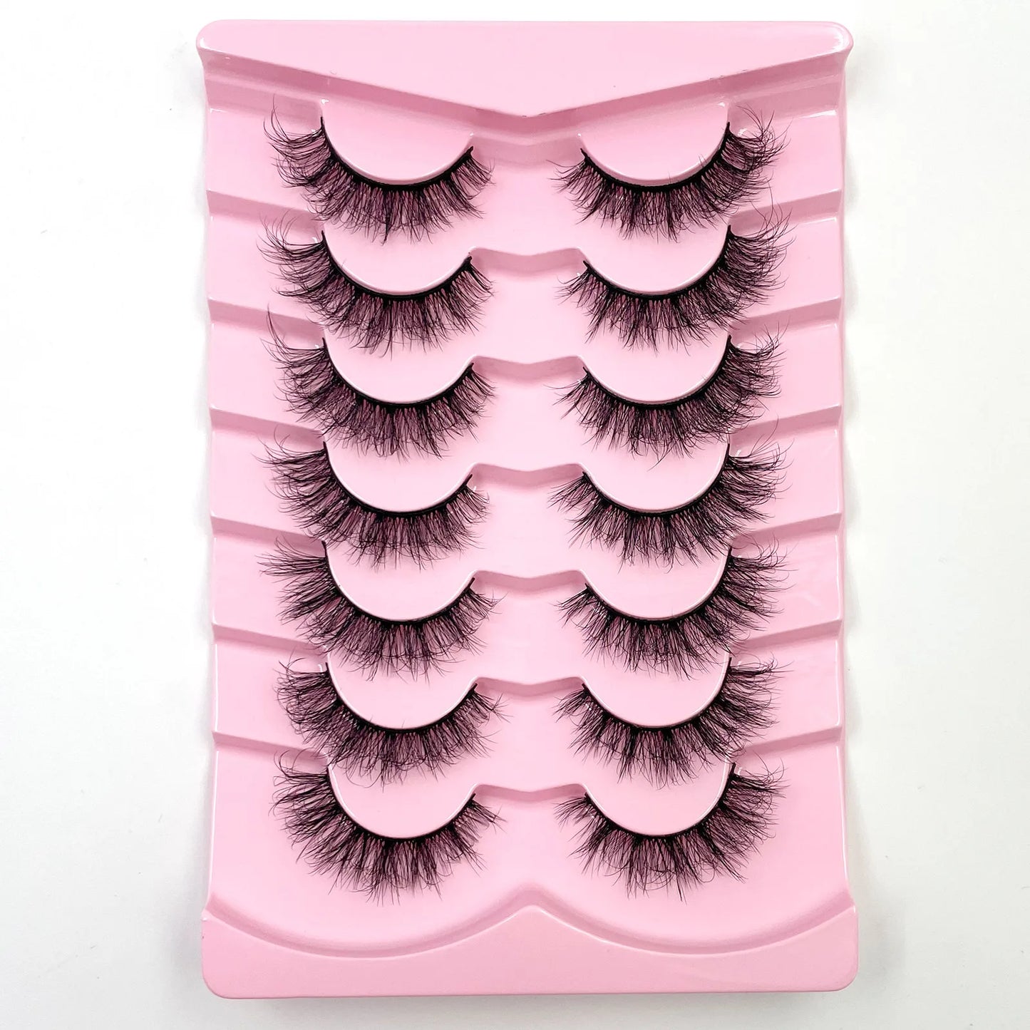 New 7 pairs of thick, 3D simulation mink fur fake eyelashesshort, dramatic fake eyelashes  wholesale full line fake eyelash make