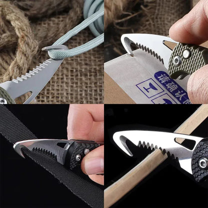 1-4PCS Portable Mini Unboxing Tool Letter Opener Serrated Hook Package Opener Express Box Cutter Safe Compact Tool