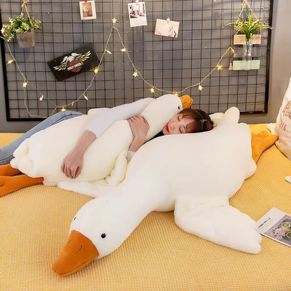 50/90/130CM Funny Hot Goose Plush Stuffed Soft Duck Sleeping Pillow Sofa Cushion Kids Girlfriend Birthday Gift