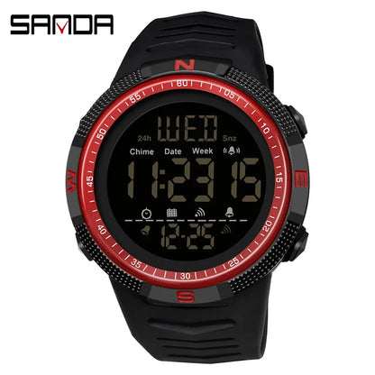 SANDA 6014 Military Sport Watch for Men Clock Digital Wristwatches Shockproof Countdown Waterproof Bracelet Relojes Para Hombre