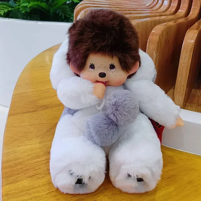 2023 New 20cm Kawaii Cartoon Animation Doll MONCHICHI Children's Birthday Gift Christmas Gift Wedding Supplies Doll