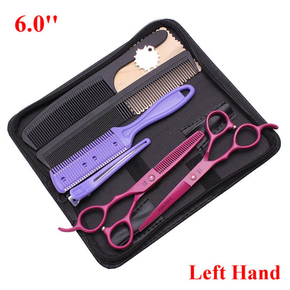 6.0'' Left Hand Professional Hairdressing Hair Scissors Cutting Shears Thinning Salon Barber Home Japan Steel Dropshipping A8001