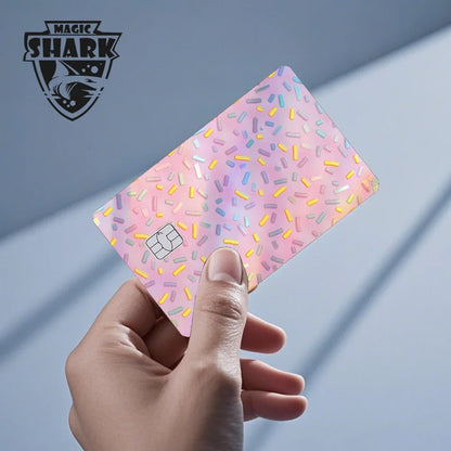 Maigc Shark Gold Dollar Money Cartoon Meme Reflective Sticker Film Cover for Debit Bank Credit Card Small Large Chip