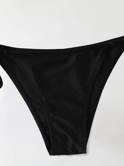 2Pc/Set 2024 Fashion Sexy Swimsuit Women Bikinis Set Triangle Swimwear String Beachwear Thong One Piece Suits Brazilian Biquini