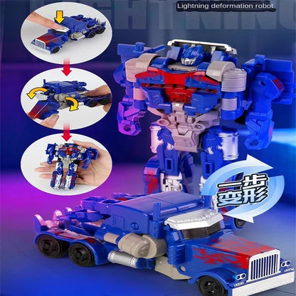 Transformation Car Toy One Step Deformation Robot Action Figure Model Kid Puzzle Toy Anime Robot Model Deformation Car