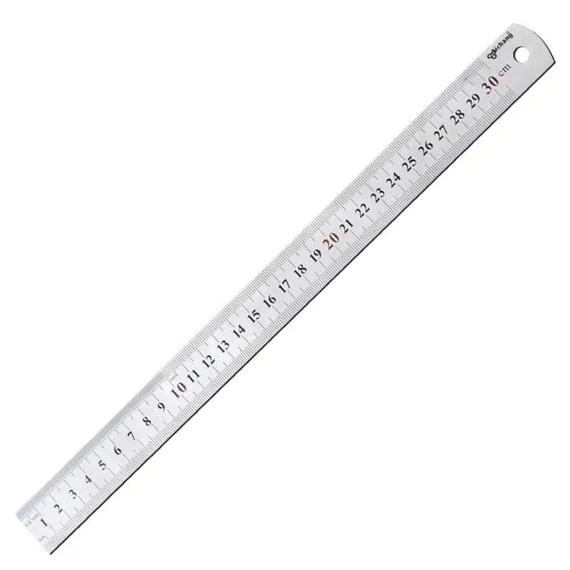 1Pcs 15/20/30/40/50/60100cm Stainless Steel Metal Straight Ruler For Home School Precision Measuring Tool Drawing Tool Supplies