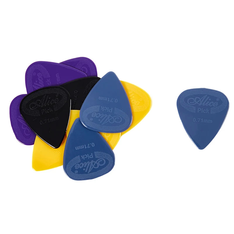 10pcs Alice Guitar Pick Non-slip Pick Nylon With Raised Surface Alice Guitar Finger Piece Non-slip Black And White Nylon Tuner