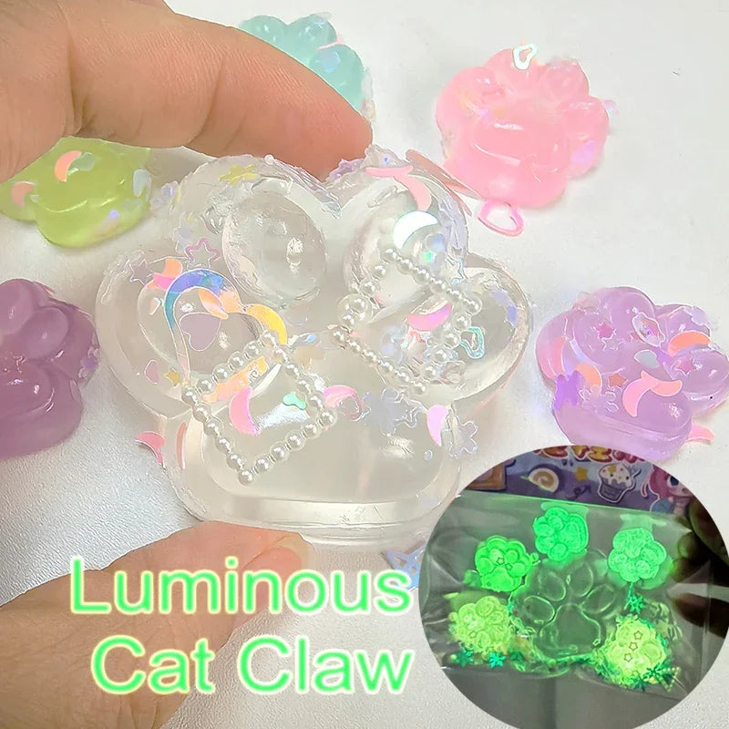Luminous Cat Paw Hamster Squishy Squeeze Toy Stress Relief Party Antistress Rising Toys For Adult Kids Stretch Toy Decompression